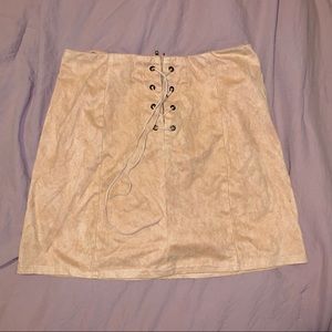 Suede skirt